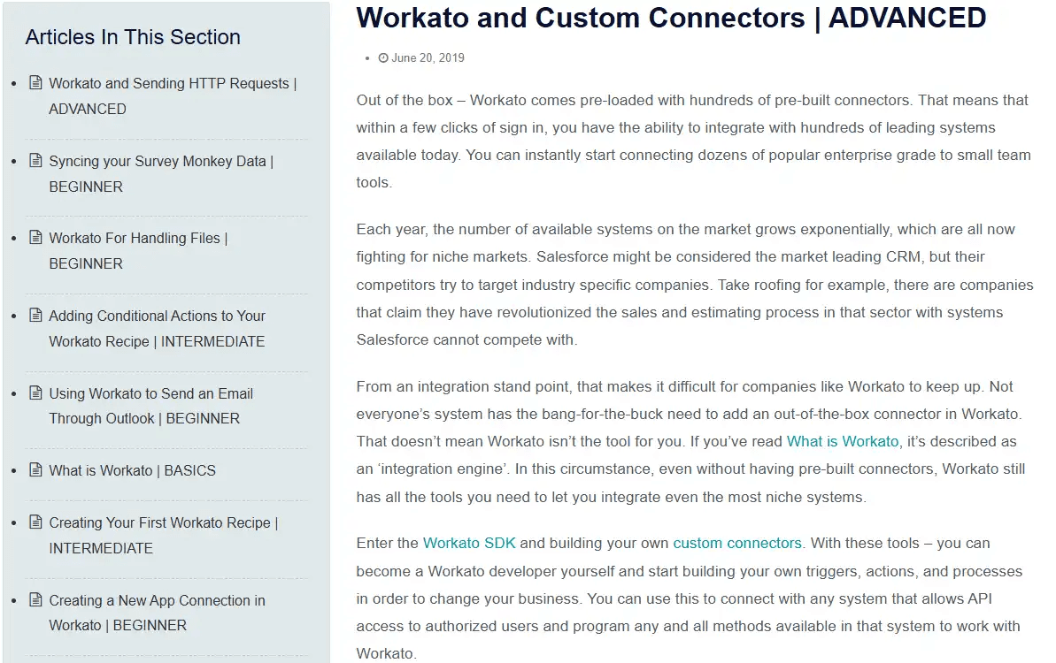 Explore Our Workato Knowledge Base